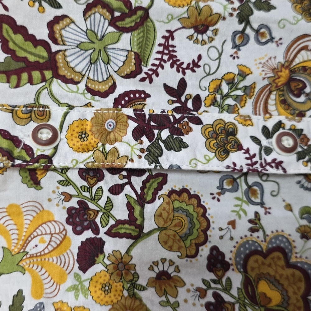 Rock Roll N Soul Mens? Floral Button Up Shirt Gold/Avocado Floral Sz XL EUC READ - Picture 4 of 11